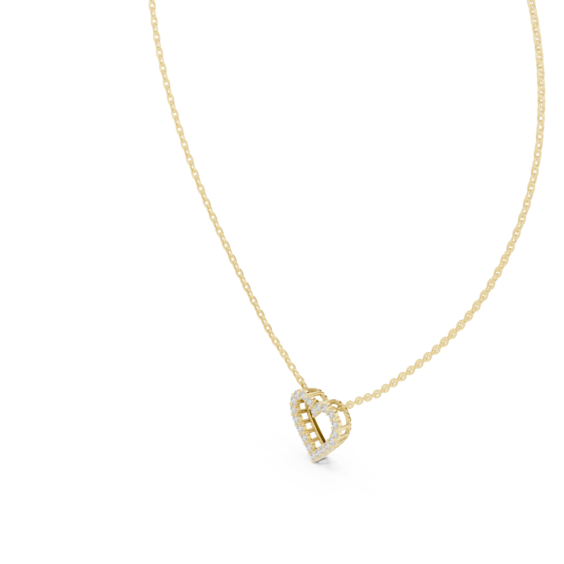 Gold Celestial Heart Whisper Pendant Right View