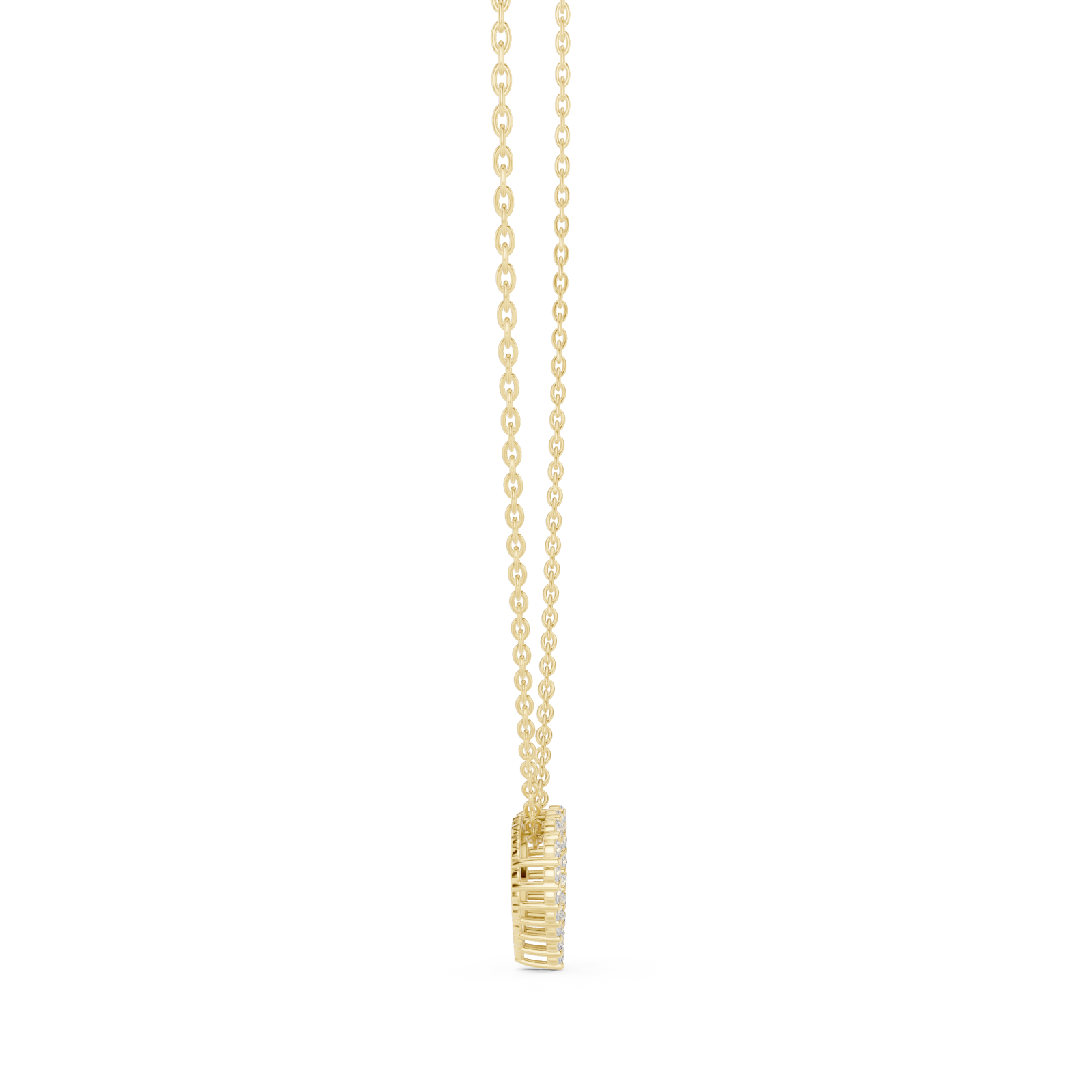  Gold Celestial Heart Whisper Pendant Side View