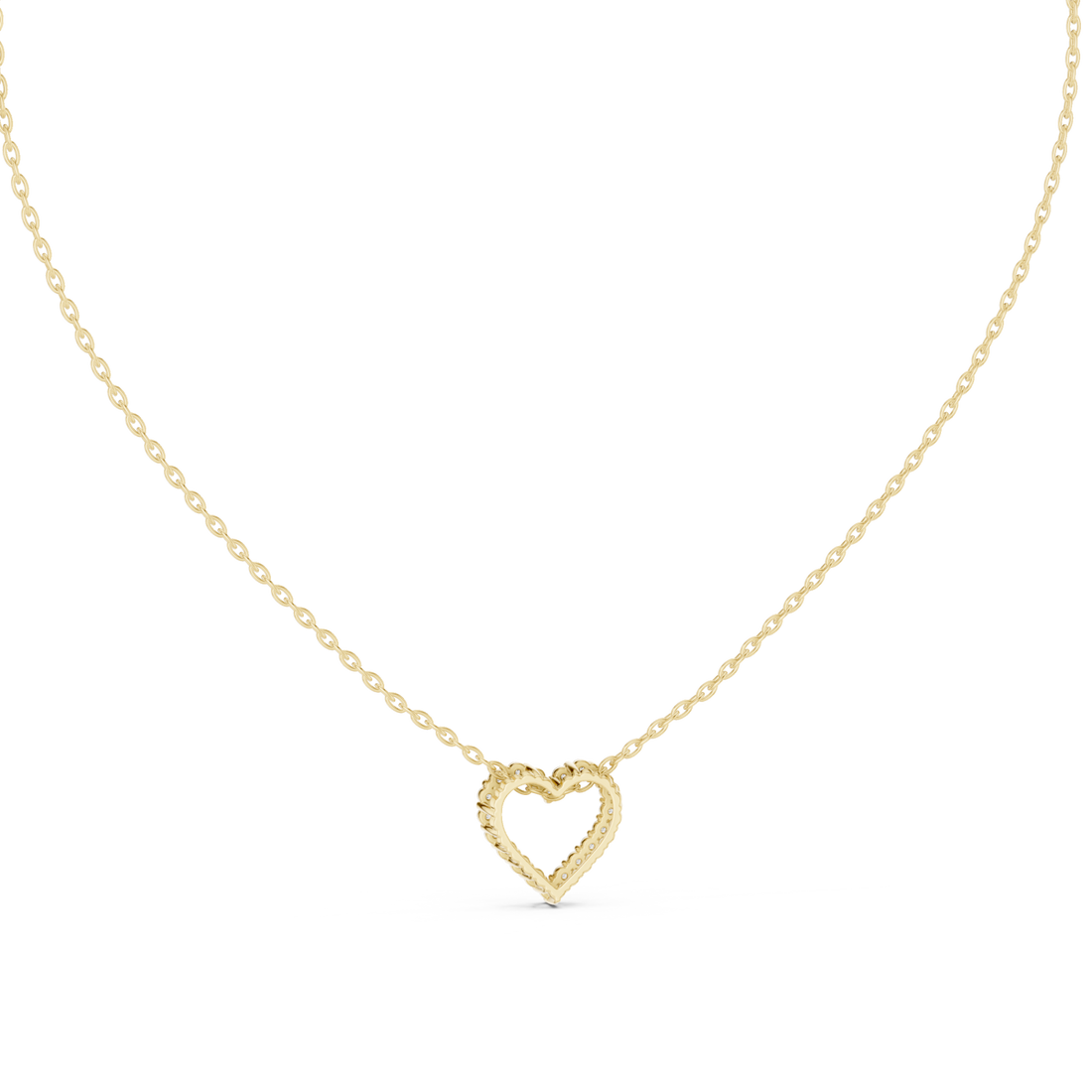 Gold Celestial Heart Whisper Pendant Right View