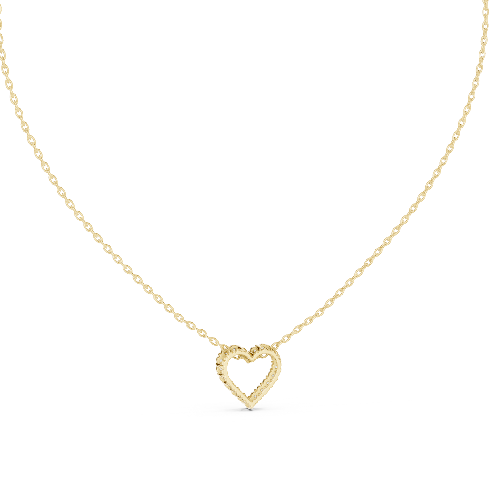  Gold Celestial Heart Whisper Pendant Front View