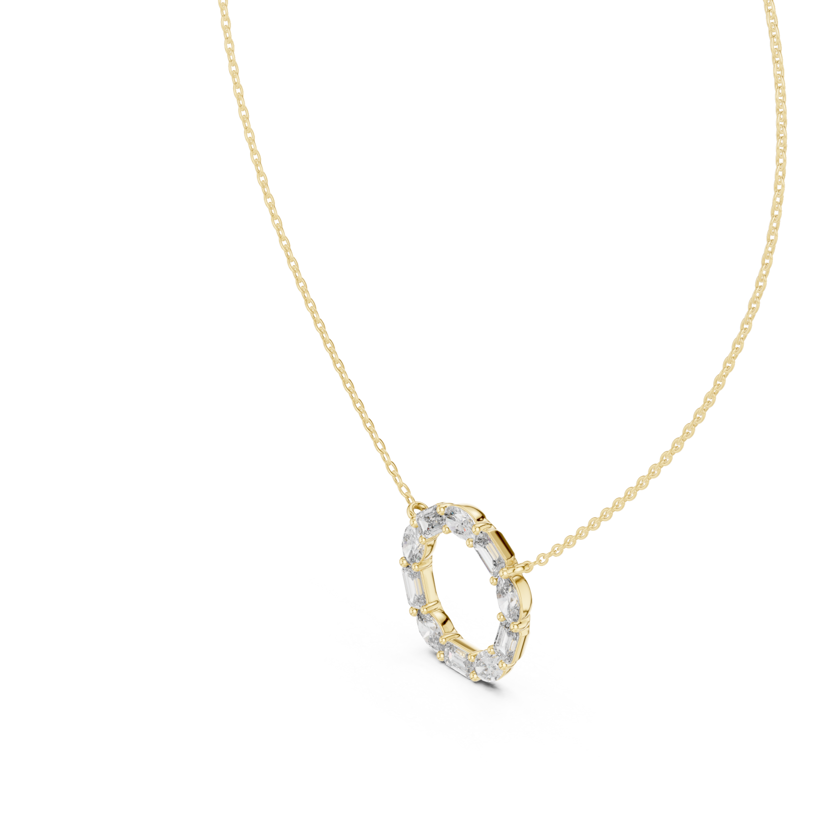 Gold Eternal Whisper Circle Pendant Right View
