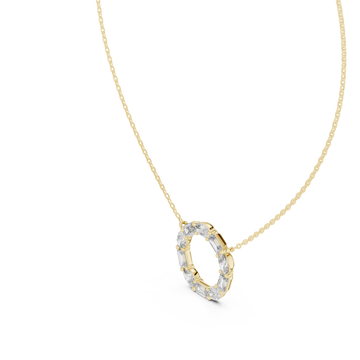 Gold Eternal Whisper Circle Pendant Right View
