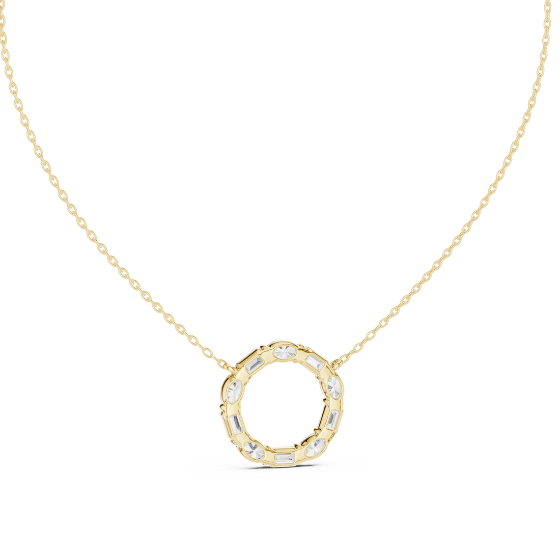 Gold Eternal Whisper Circle Pendant Right View