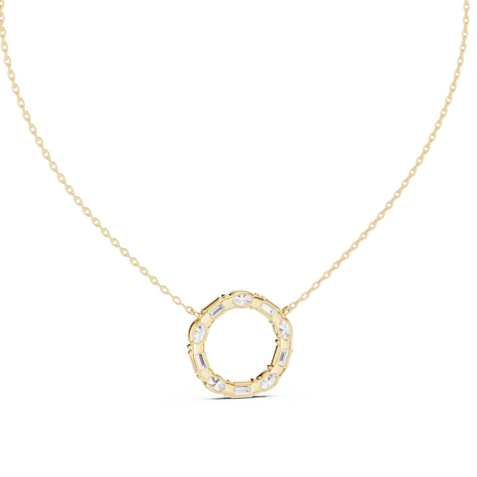  Gold Eternal Whisper Circle Pendant Front View