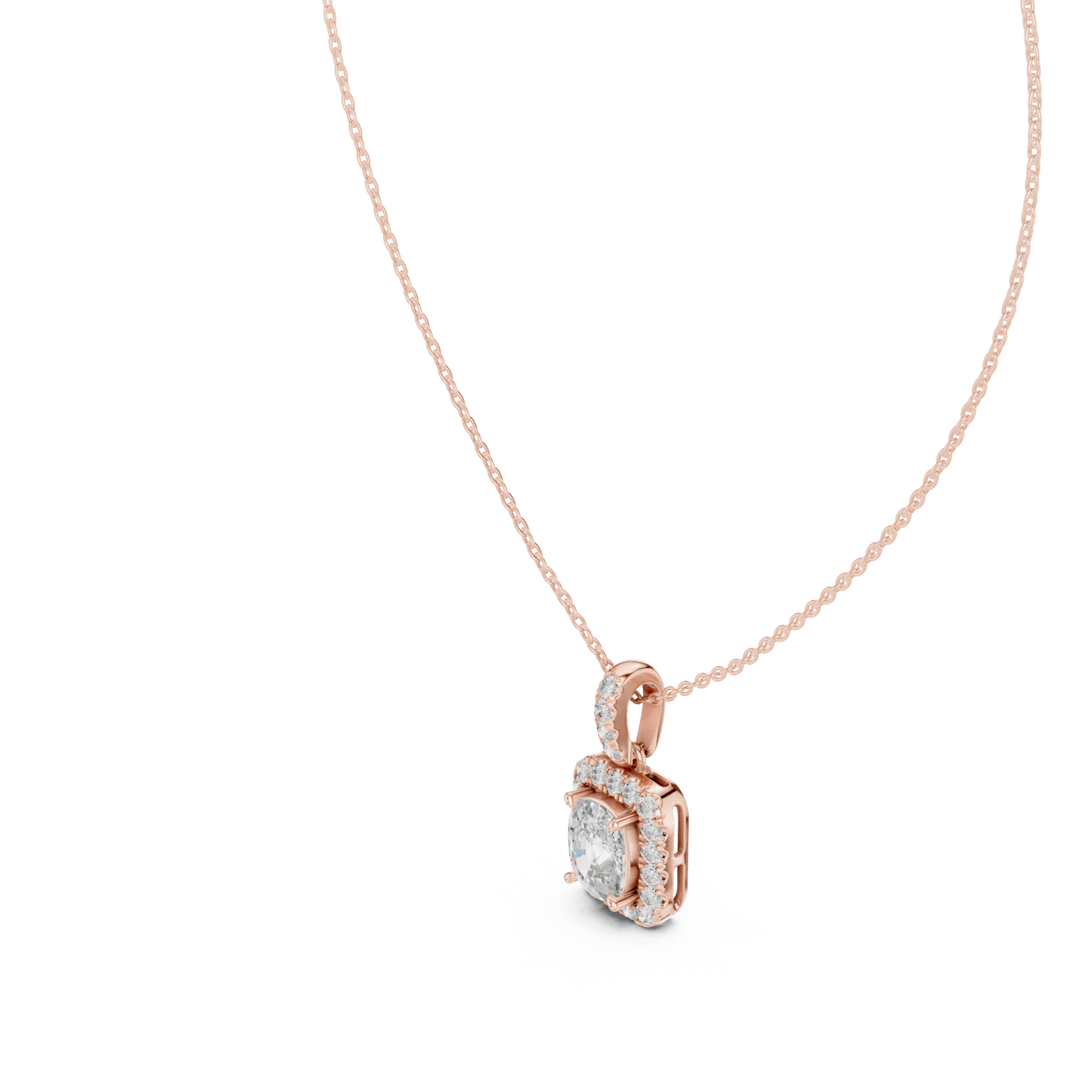  Rose Gold Eternal Charm Radiant Pendant Right View