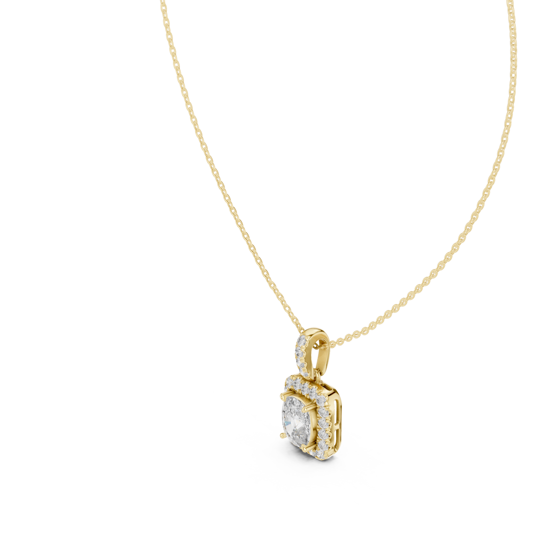 Gold Eternal Charm Radiant Pendant Right View