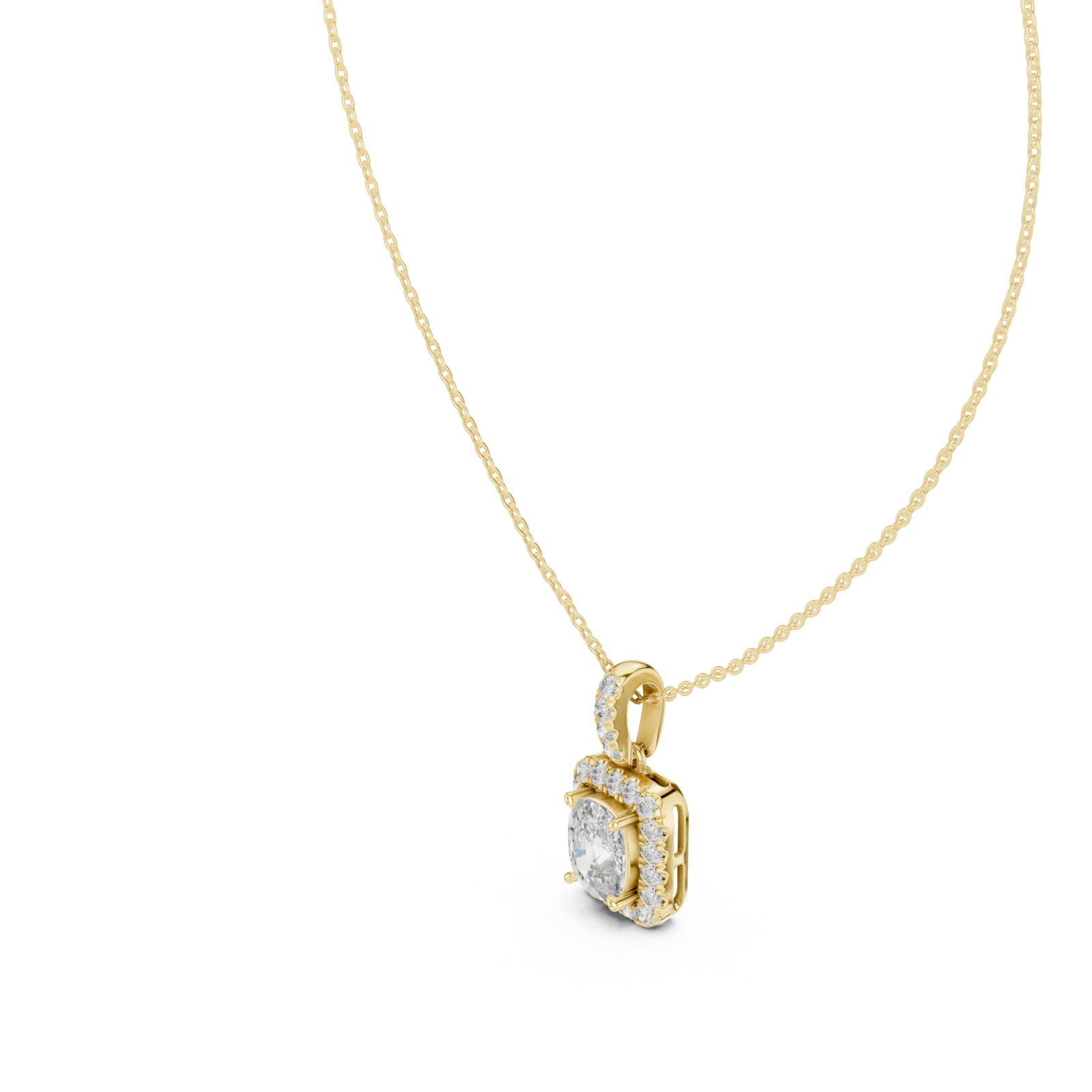 Gold Eternal Charm Radiant Pendant Right View