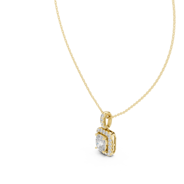 Gold Eternal Charm Radiant Pendant Right View