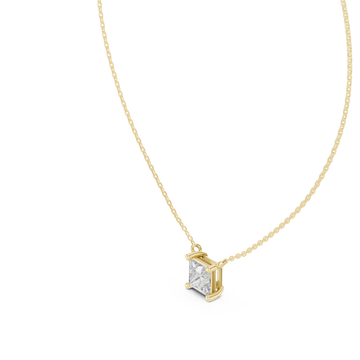 Gold Radiant Clarity Solo Necklace Right View