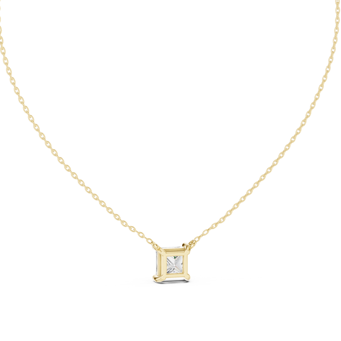 Gold Radiant Clarity Solo Necklace Right View