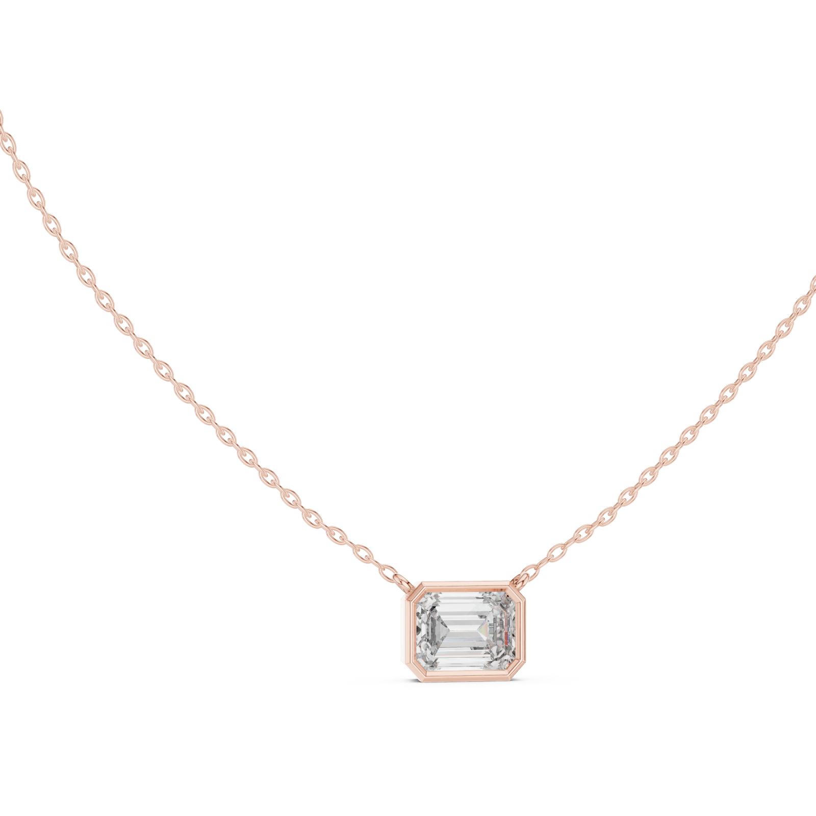  Rose Gold Pure Horizon Chic Pendant Left View