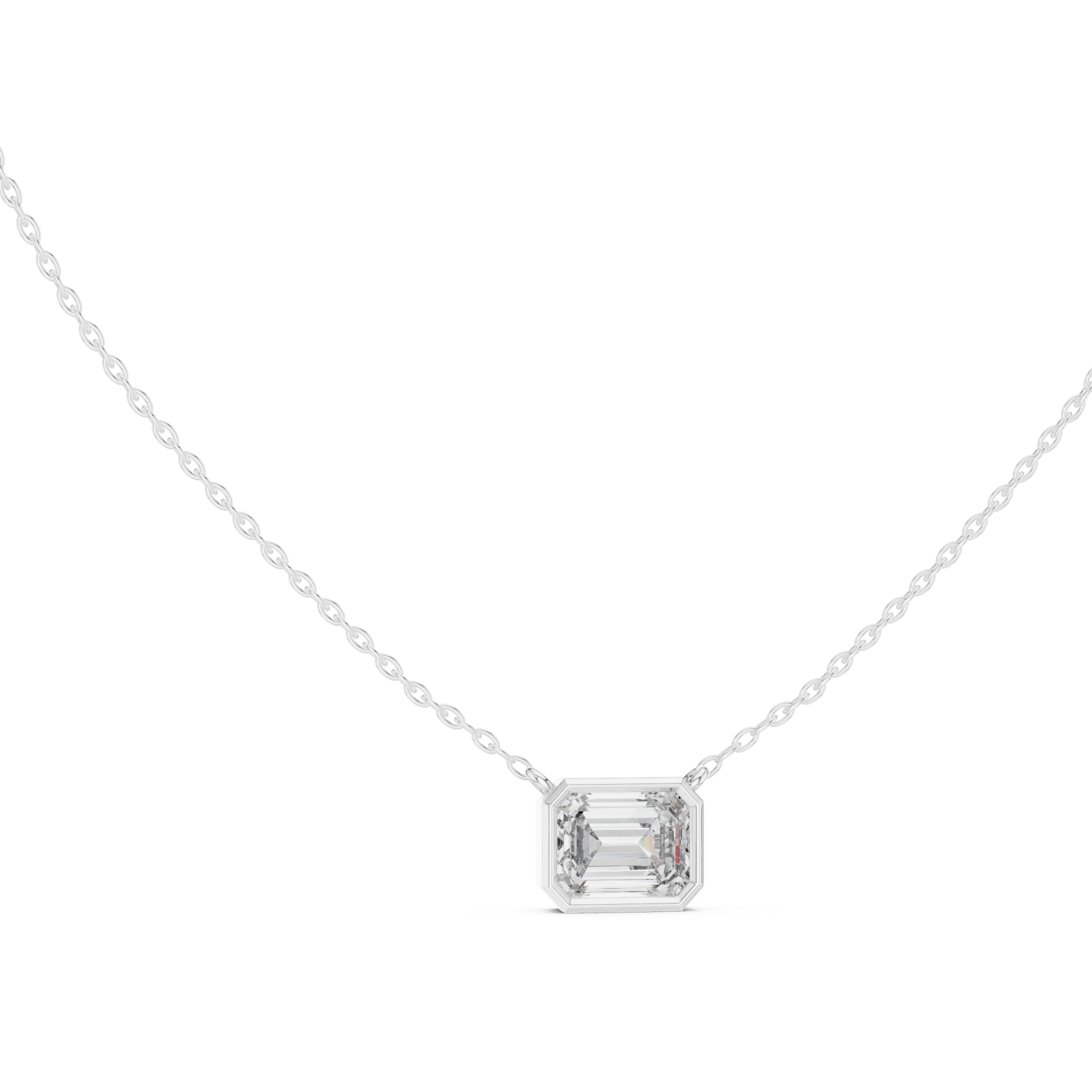  White Gold Pure Horizon Chic Pendant Left View