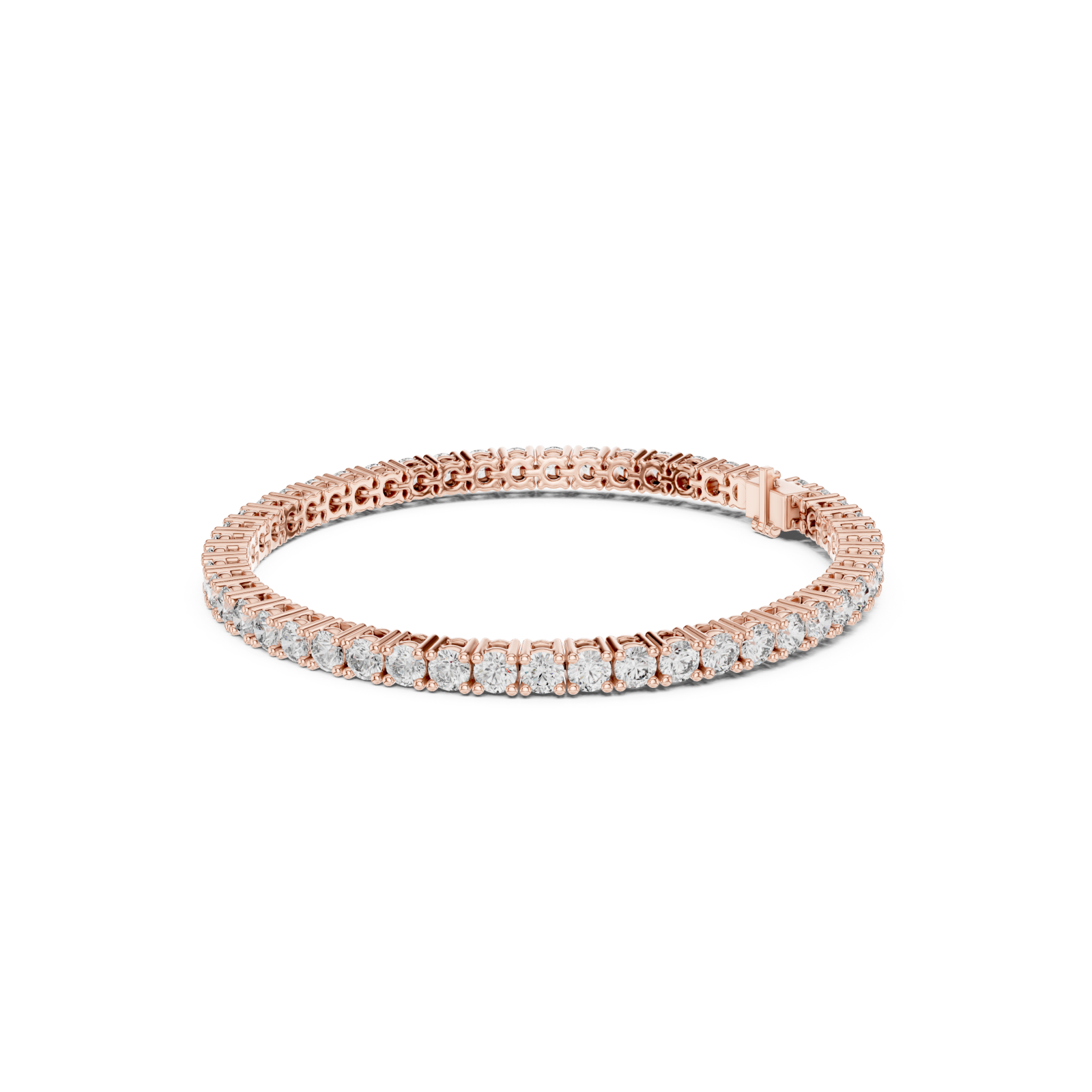  Rose Gold Aurora Embrace Tennis Bracelet Left View