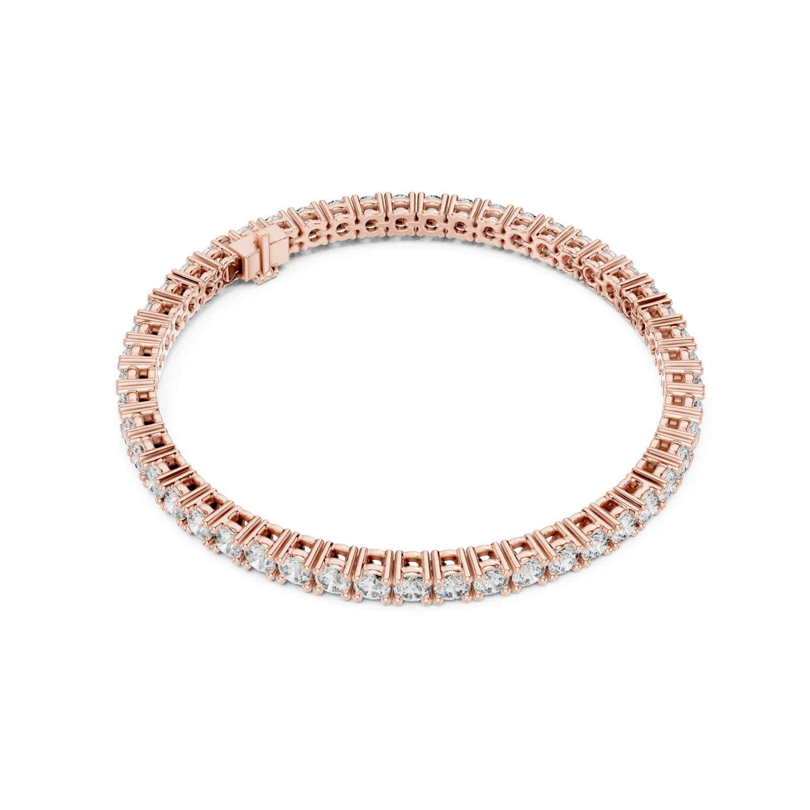  Rose Gold Aurora Embrace Tennis Bracelet Front View