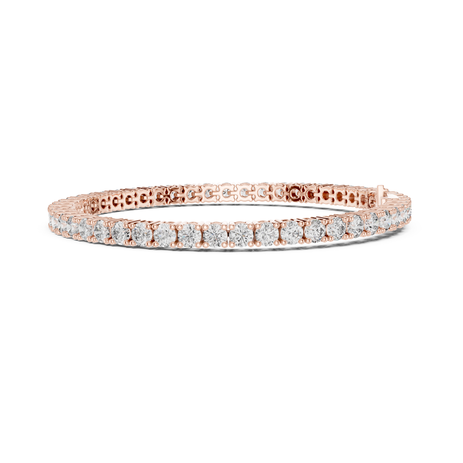  Rose Gold Aurora Embrace Tennis Bracelet Side View