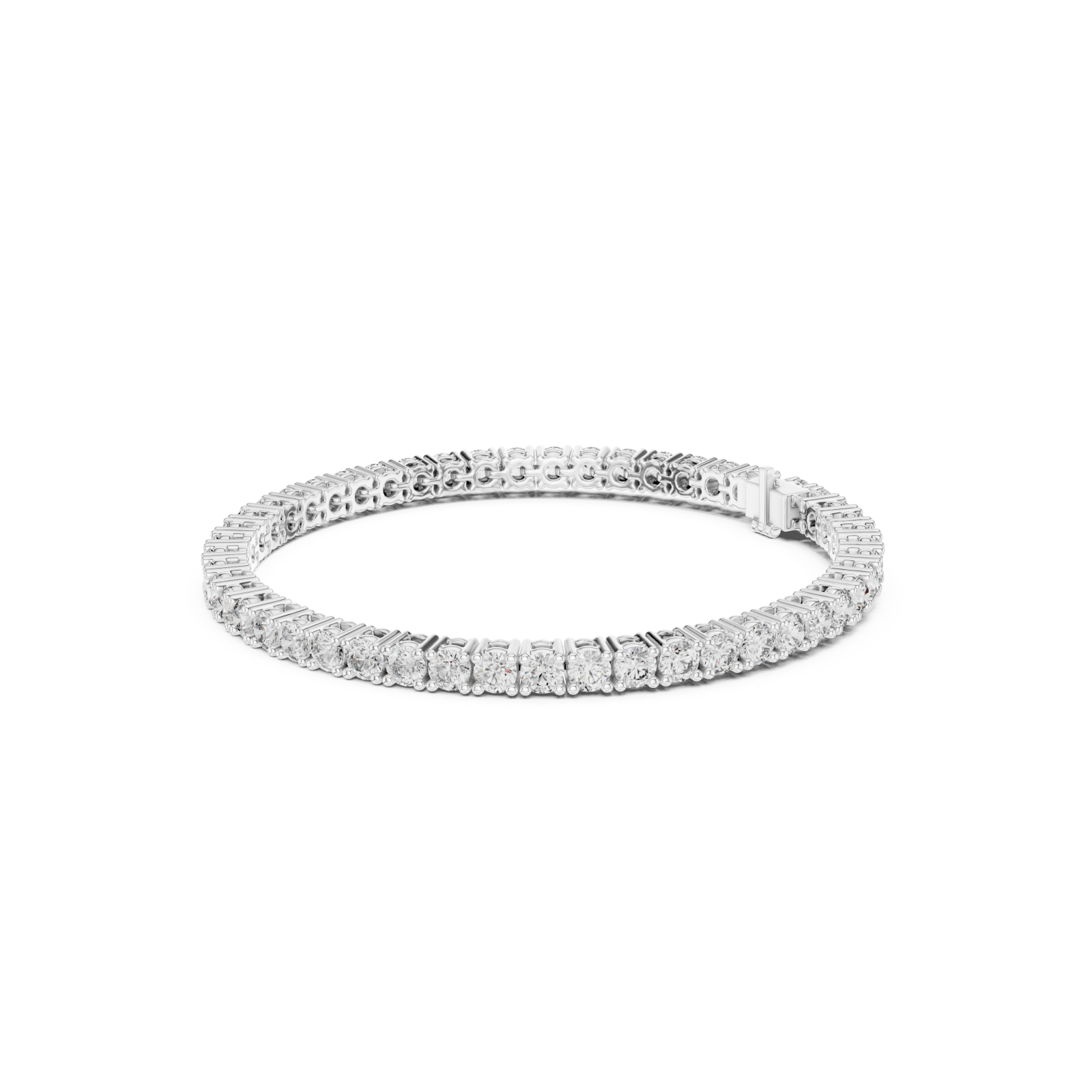  White Gold Aurora Embrace Tennis Bracelet Left View
