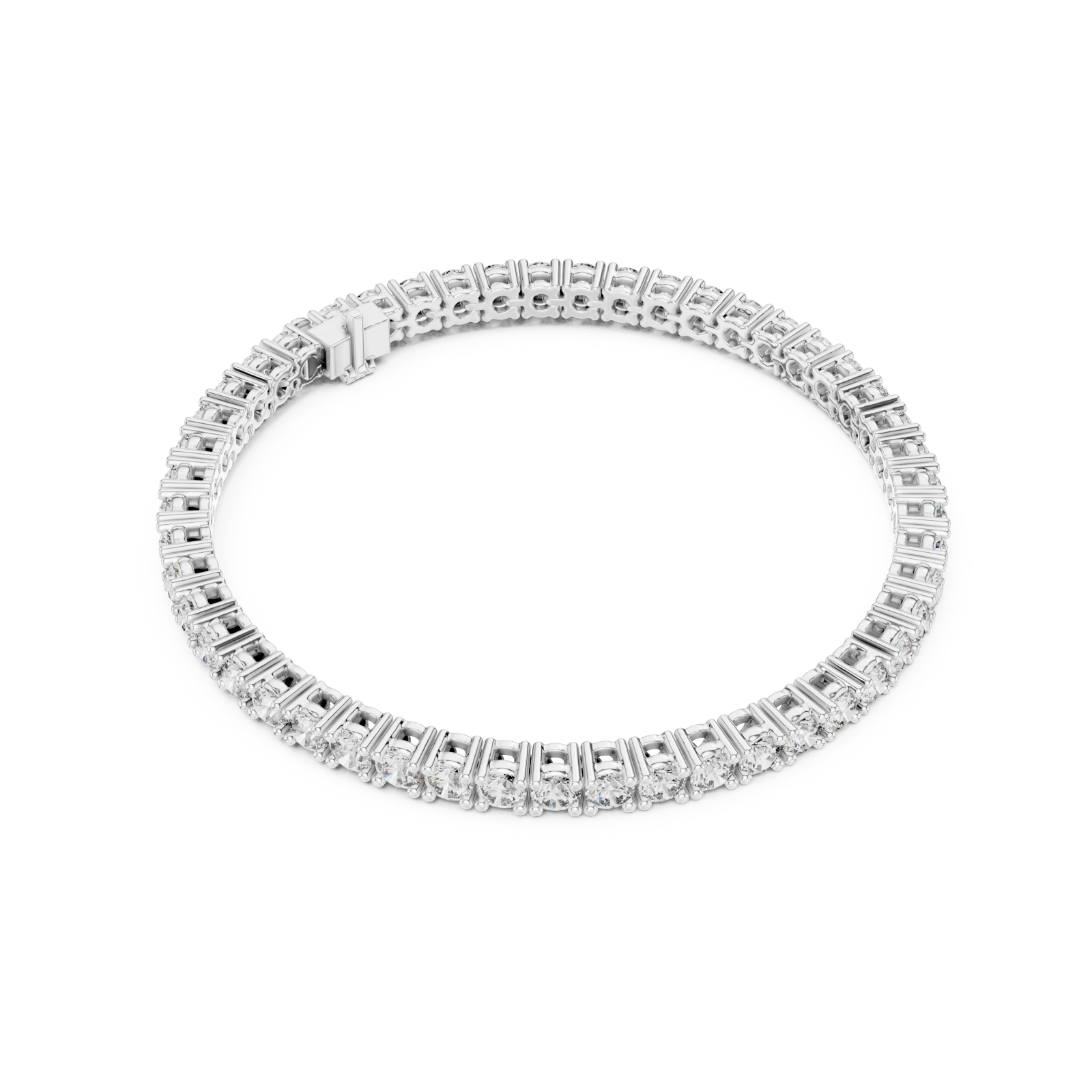  White Gold Aurora Embrace Tennis Bracelet Front View