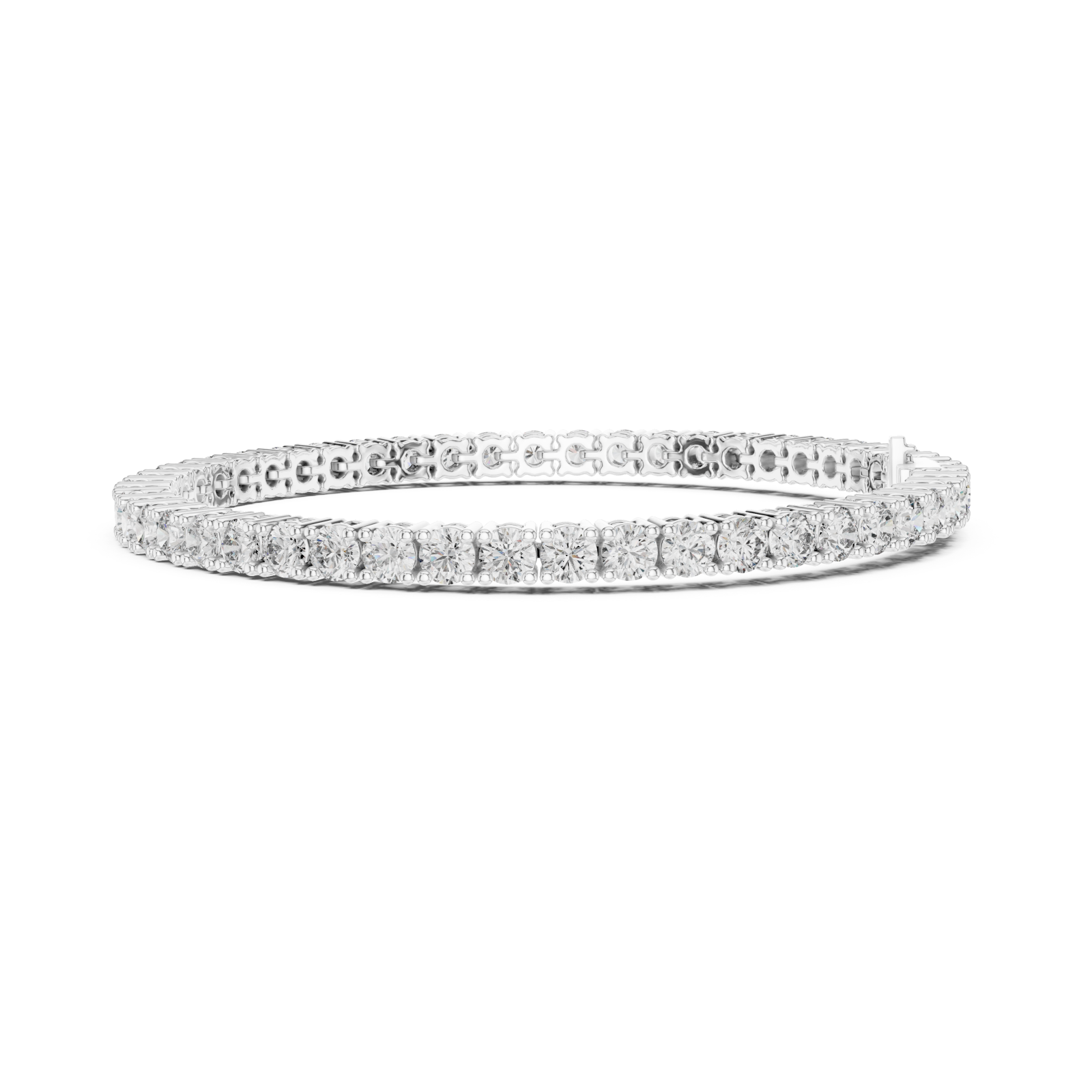 White Gold Aurora Embrace Tennis Bracelet Side View