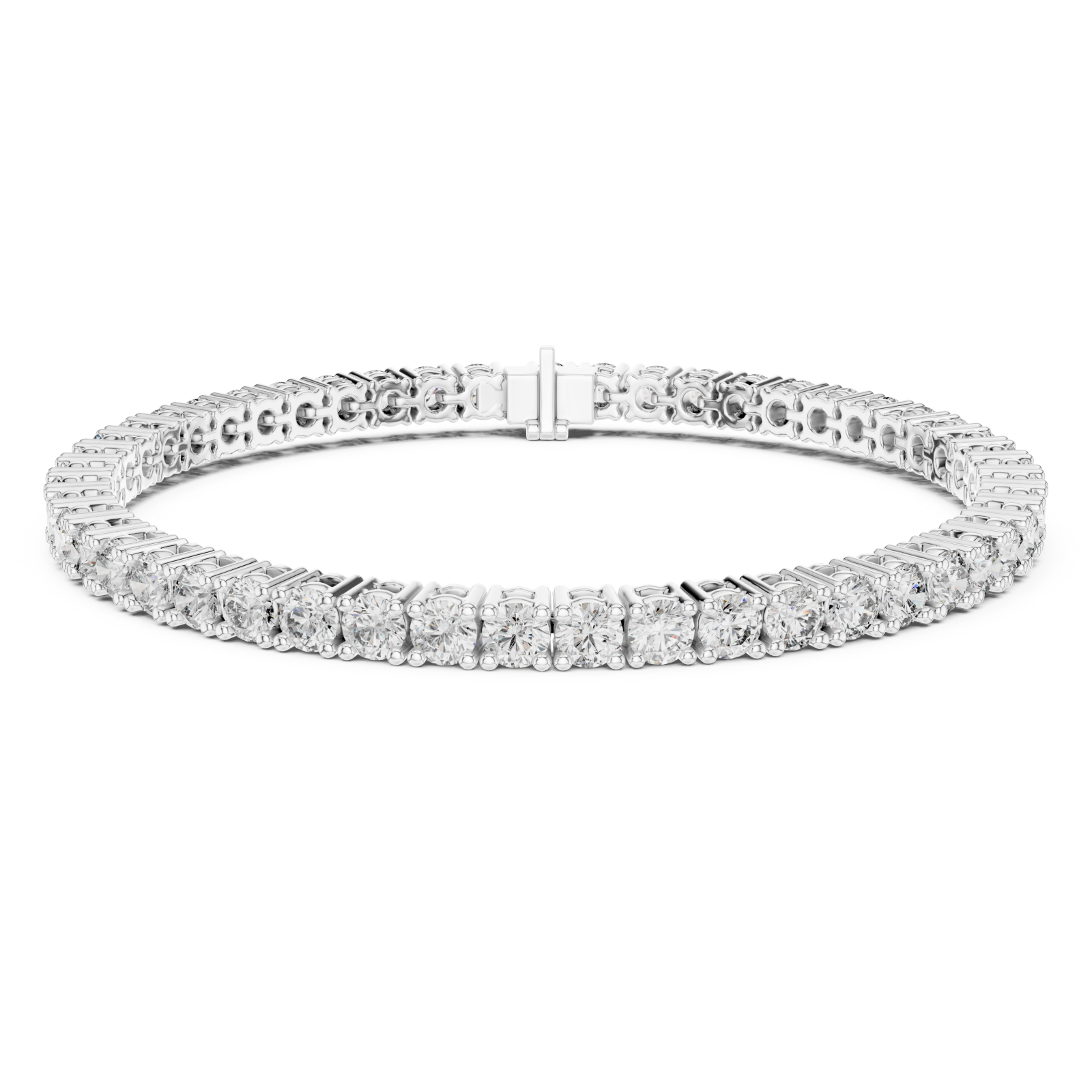  White Gold Aurora Embrace Tennis Bracelet Right View