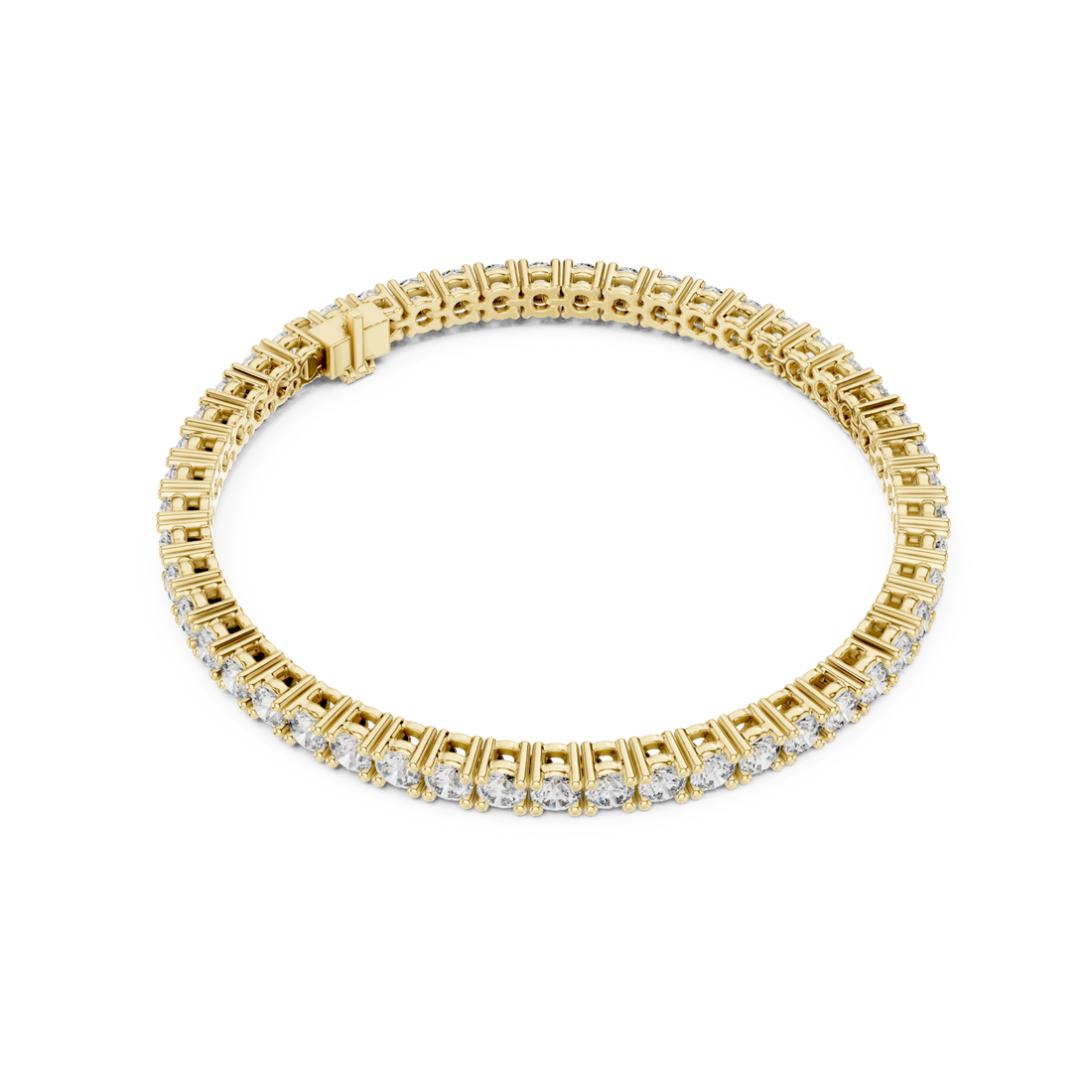 Gold Aurora Embrace Tennis Bracelet Right View