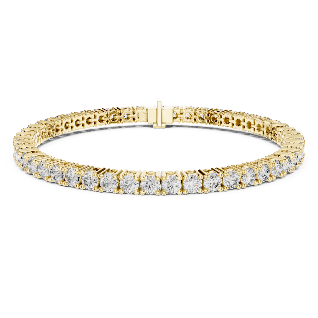 Gold Aurora Embrace Tennis Bracelet Right View
