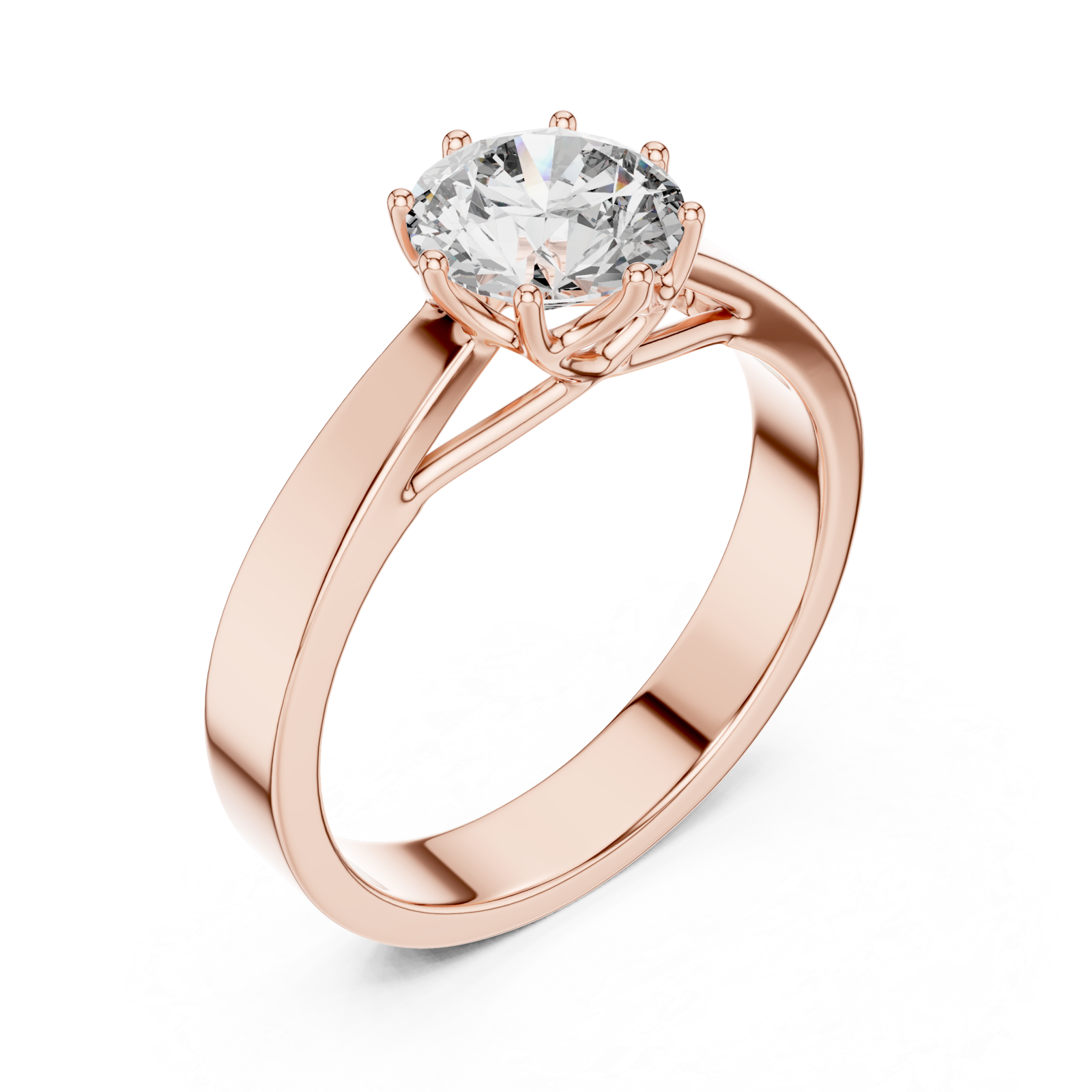  Rose Gold Celestial Embrace Classic Band Ring Right View