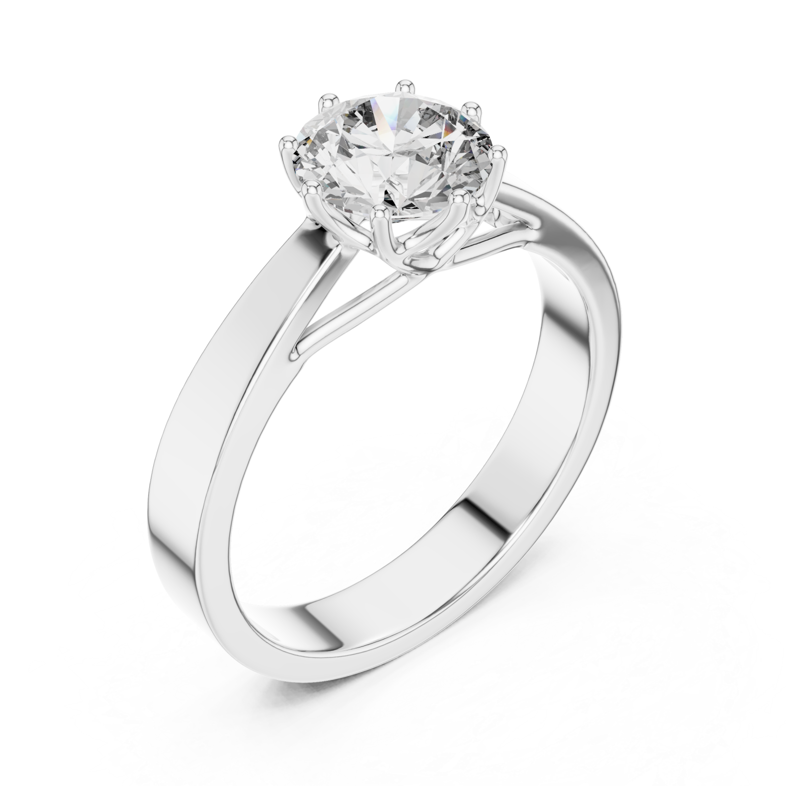  White Gold Celestial Embrace Classic Band Ring Right View