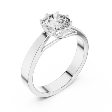  White Gold Celestial Embrace Classic Band Ring Right View