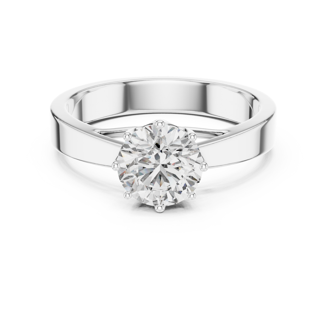  White Gold Celestial Embrace Classic Band Ring Right View