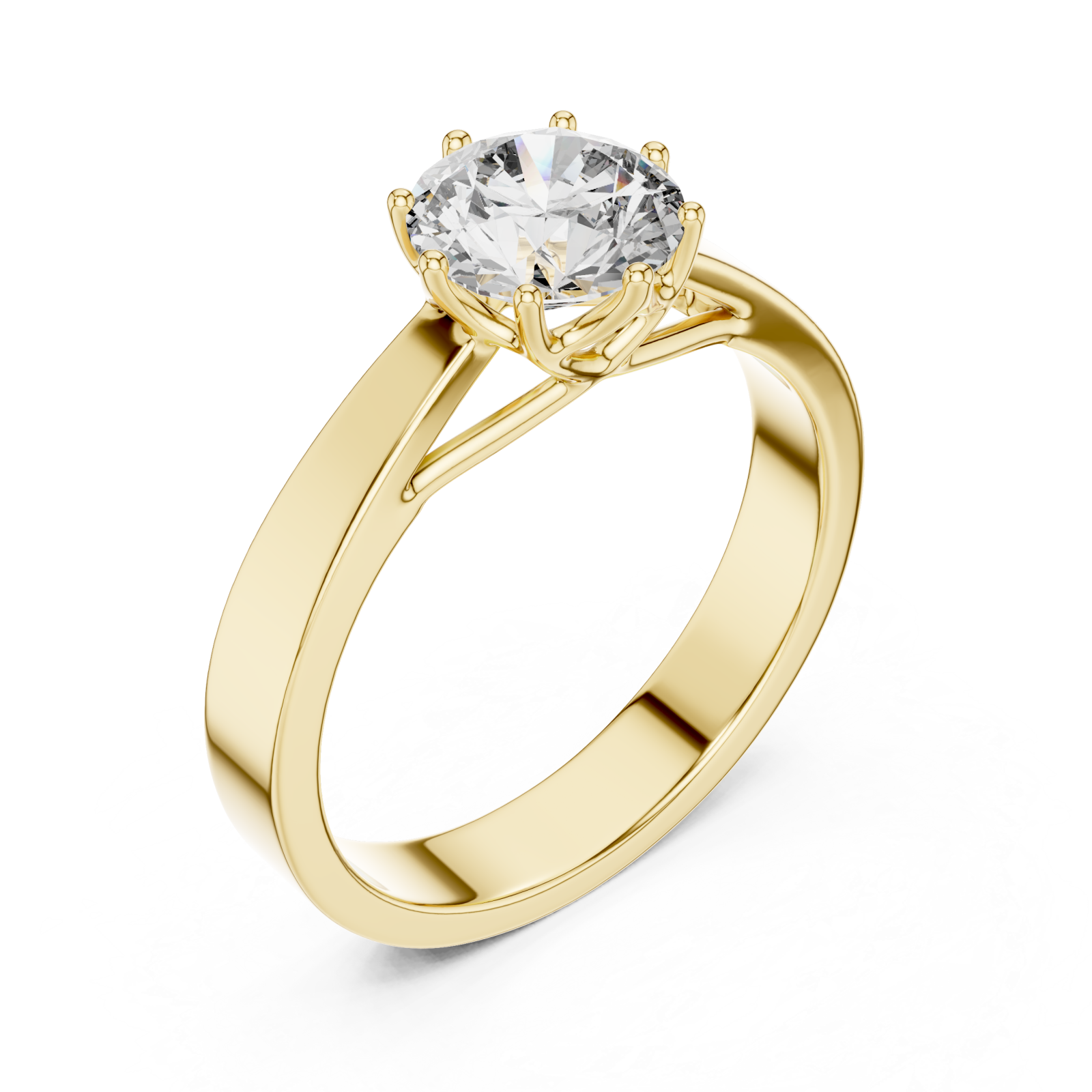 Gold Celestial Embrace Classic Band Ring Right View