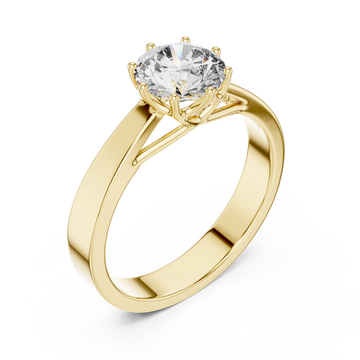 Gold Celestial Embrace Classic Band Ring Right View