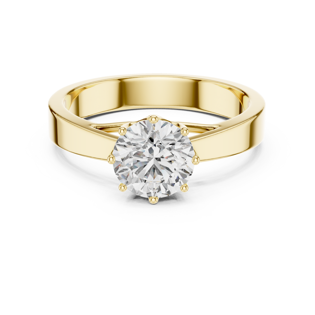 Gold Celestial Embrace Classic Band Ring Right View