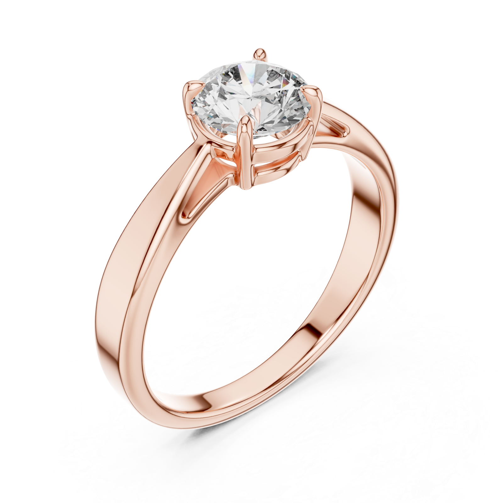  Rose Gold Celeste Embrace Solitaire Ring Right View
