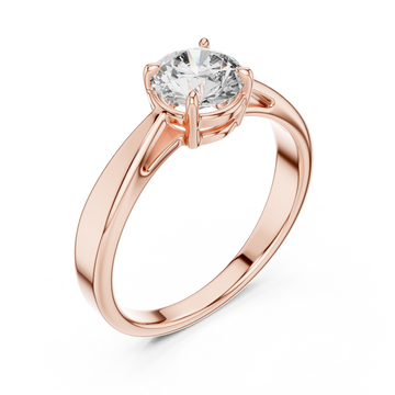  Rose Gold Celeste Embrace Solitaire Ring Right View