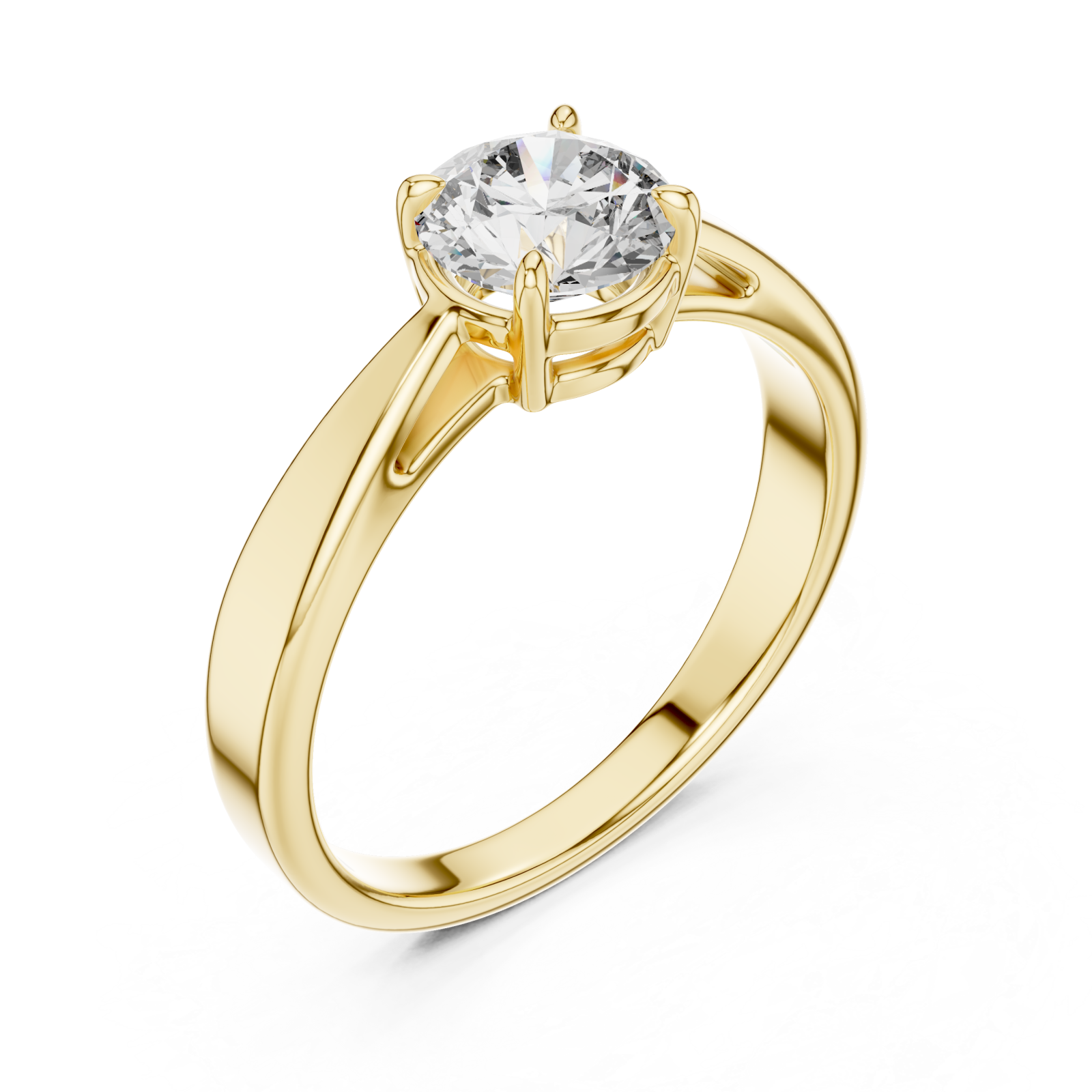 Gold Celeste Embrace Solitaire Ring Right View