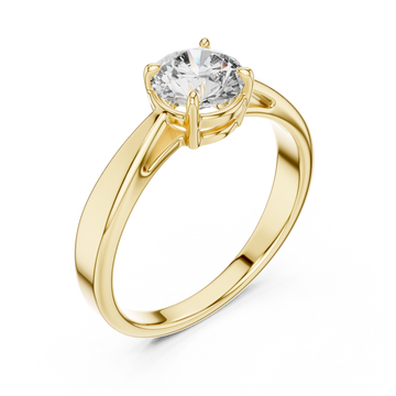Gold Celeste Embrace Solitaire Ring Right View