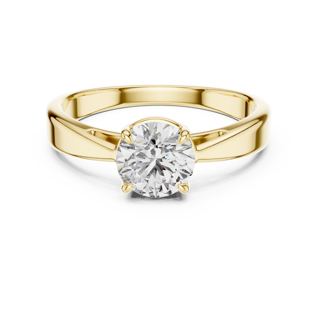 Gold Celeste Embrace Solitaire Ring Right View