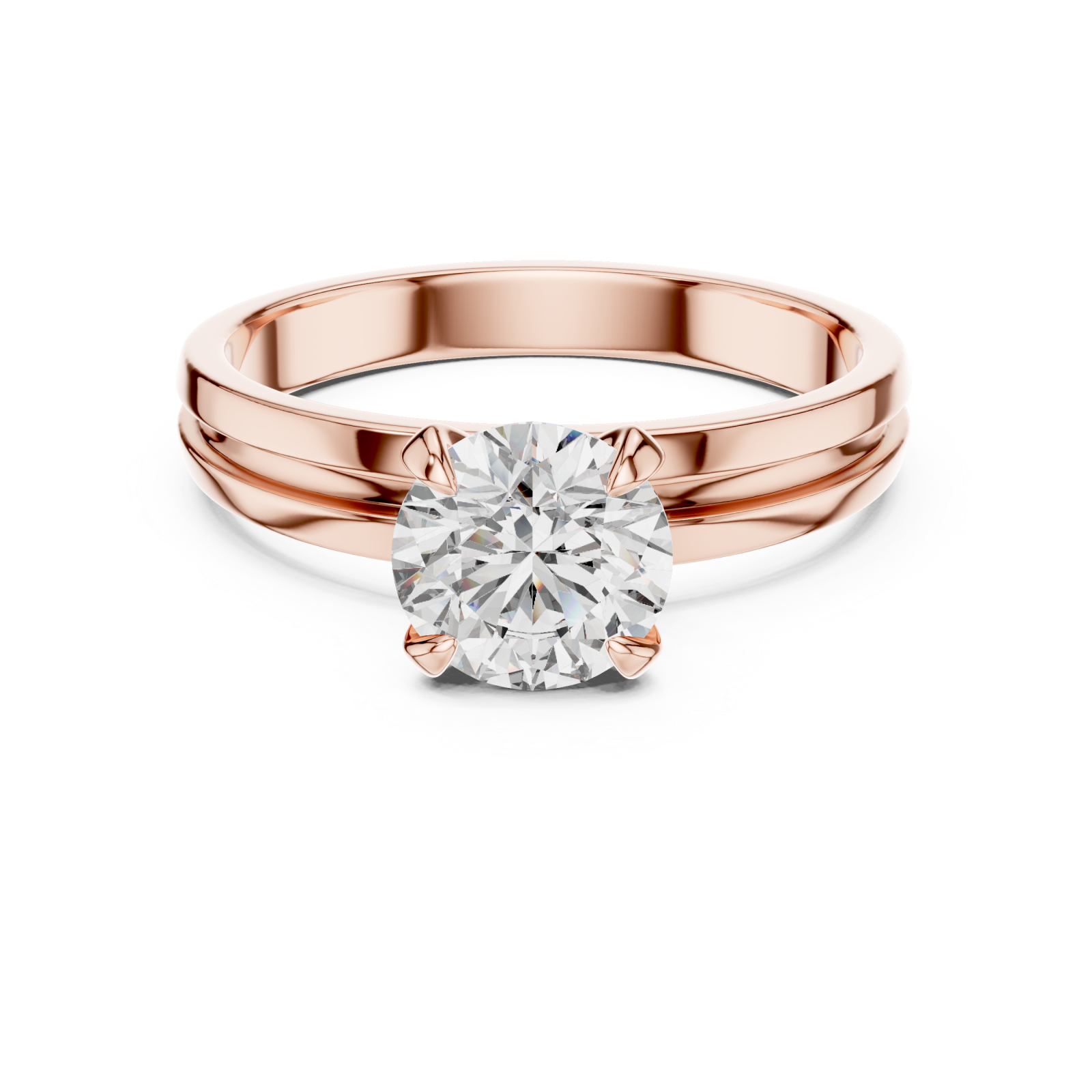 Rose Gold Celestial Embrace Statement Ring Front View