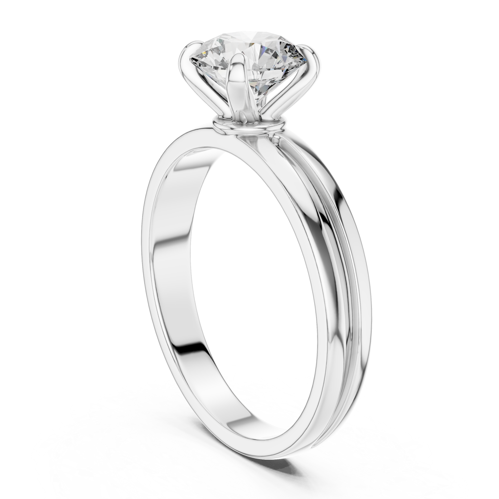  White Gold Celestial Embrace Statement Ring Left View
