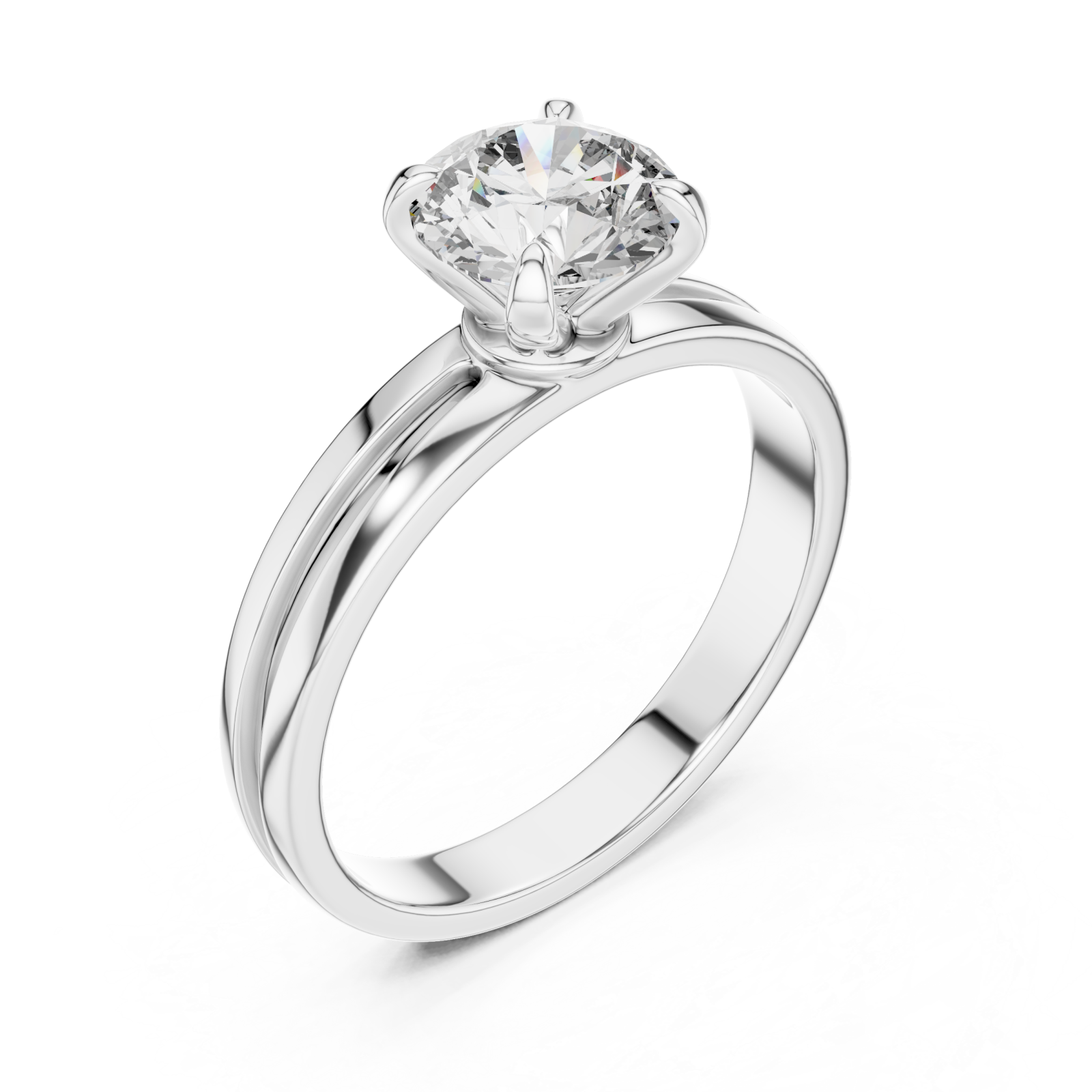  White Gold Celestial Embrace Statement Ring Right View