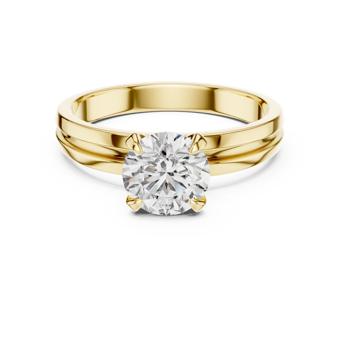 Gold Celestial Embrace Statement Ring Right View