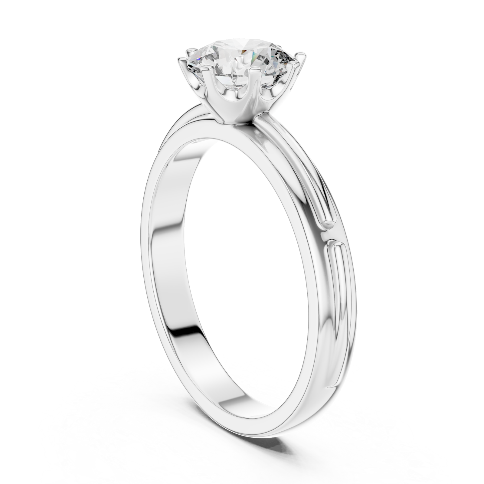  White Gold Vintage Harmony Luxe Statement Ring Left View