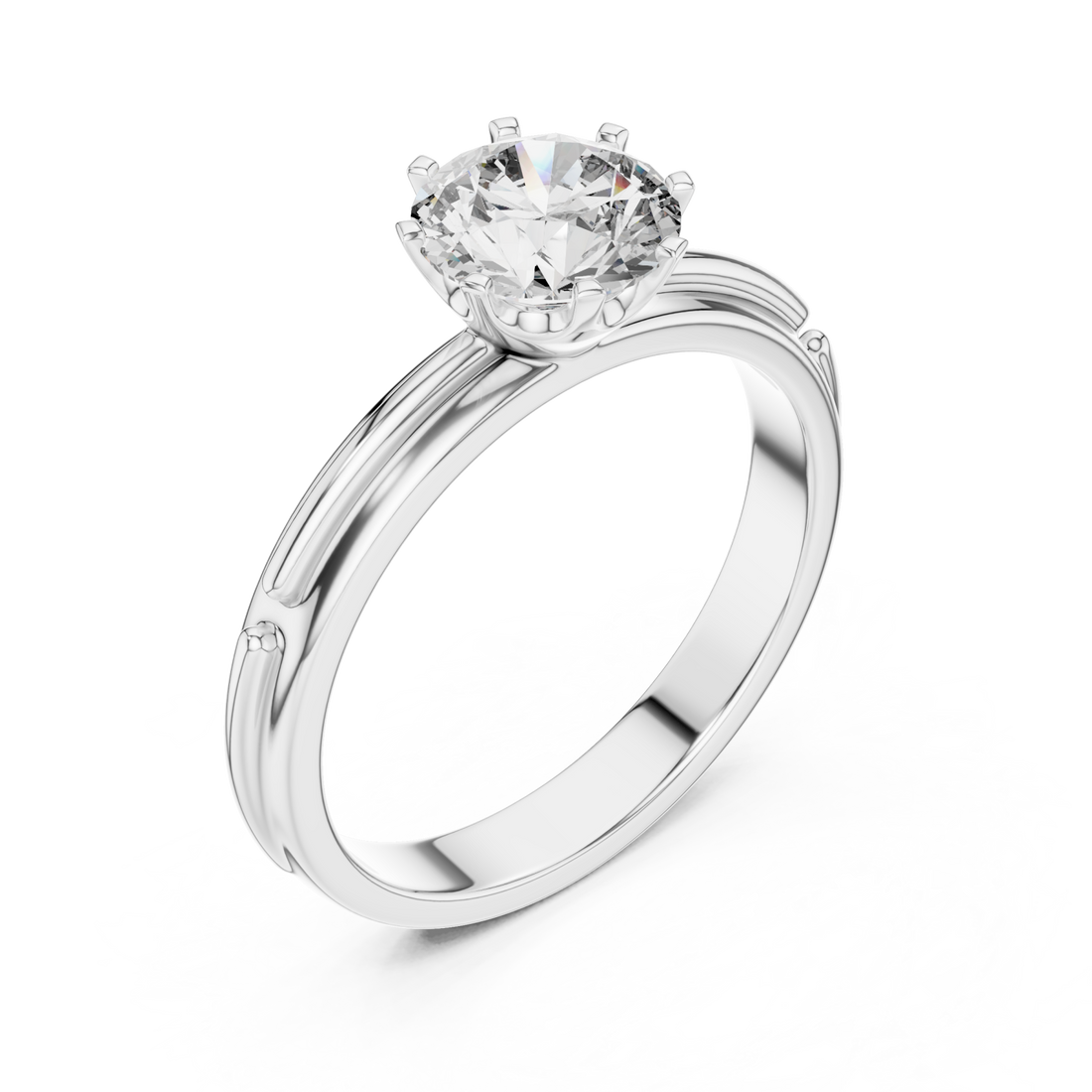  White Gold Vintage Harmony Luxe Statement Ring Right View