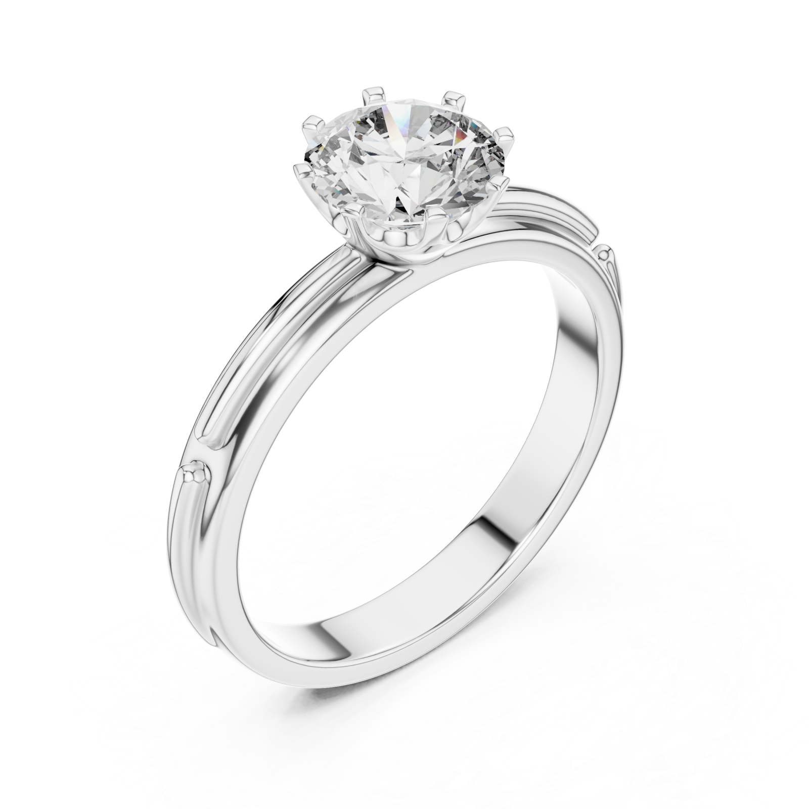  White Gold Vintage Harmony Luxe Statement Ring Right View