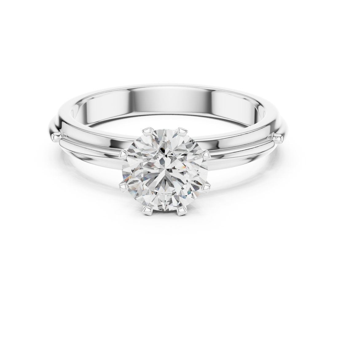  White Gold Vintage Harmony Luxe Statement Ring Right View