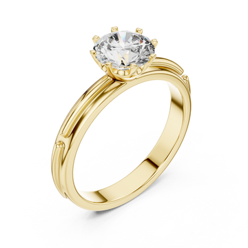 Gold Vintage Harmony Luxe Statement Ring Right View