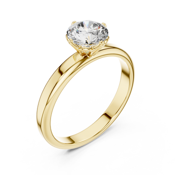 Gold Aurora Whisper Solitaire Ring Right View