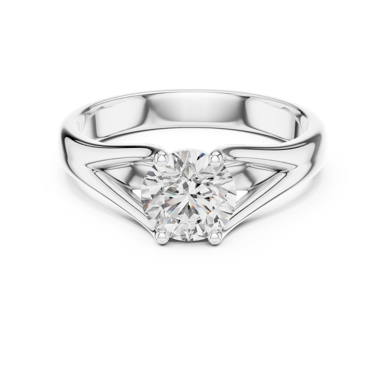  White Gold The Whispering Veil Band Front View