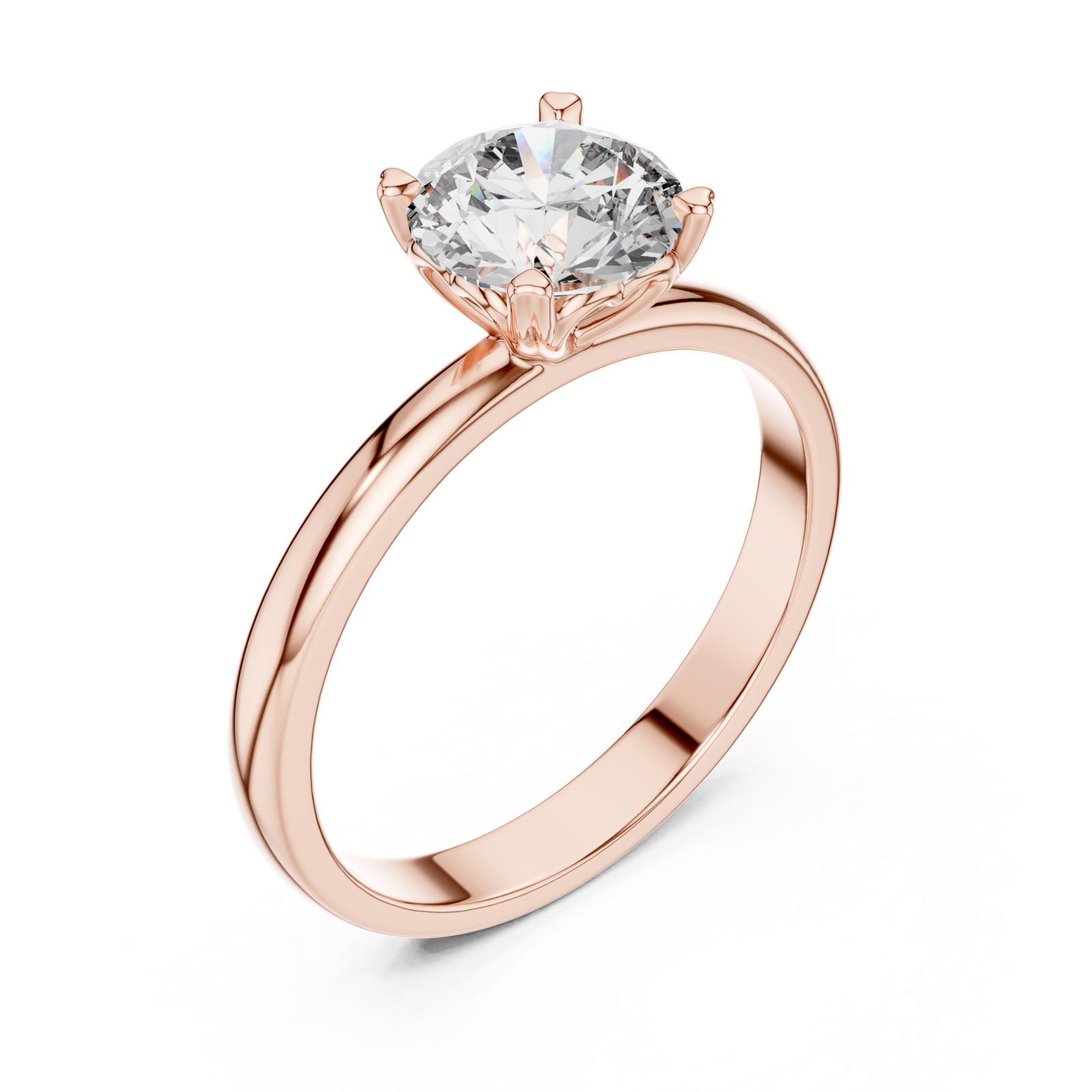  Rose Gold Celeste Whisper Modern Band Ring Right View