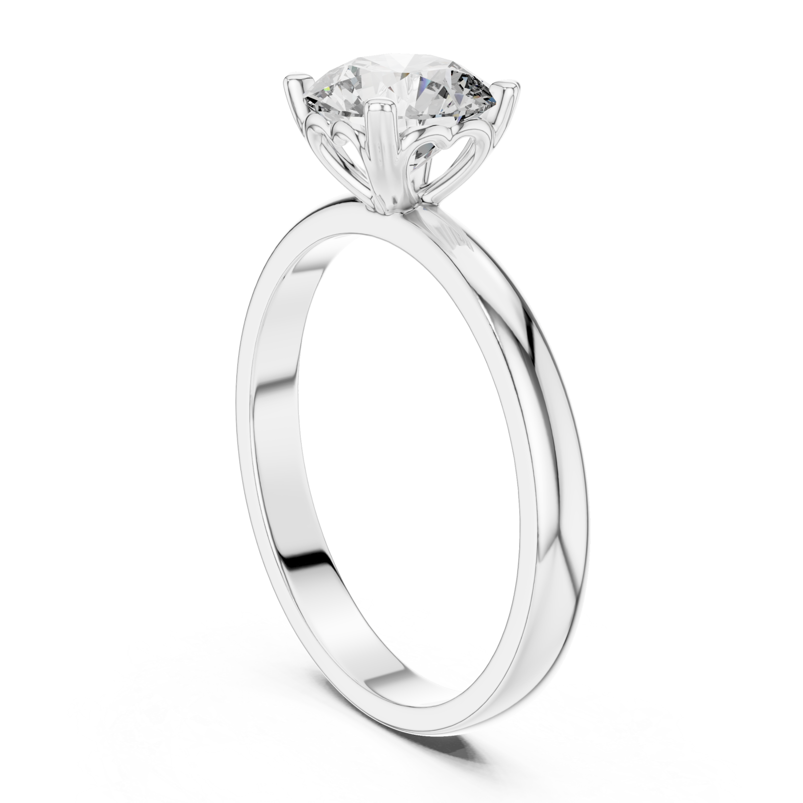  White Gold Celeste Whisper Modern Band Ring Left View